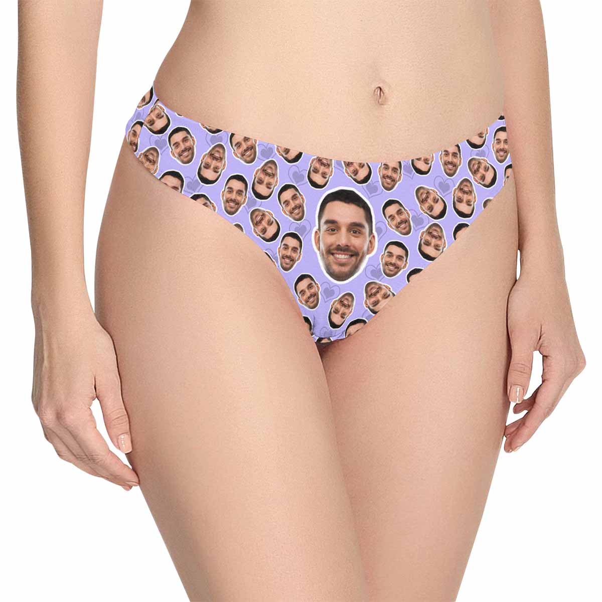 Custom Face Underwear for Her Personalized Multi Face Multicolor Thongs Panty Women&