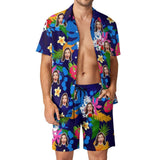 Custom Face Tropical Colorful Hawaiian Set Summer Holiday Hawaiian Shirt & Shorts Set