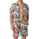 Custom Photo&Name Beautiful Memories Hawaiian Set Summer Holiday Hawaiian Shirt & Shorts Set Put Your Image Name on Set