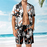 Custom Photo&Name Coconut Tree Hawaiian Set Summer Holiday Hawaiian Shirt & Shorts Set Add Your Own Custom Image Text