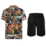 Custom Photo&Name Sweet Lover Hawaiian Set Summer Holiday Hawaiian Shirt & Shorts Set