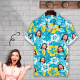 Personalized Shirt with Face Flowers Hawaiian Shirt for Husband