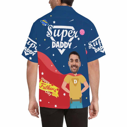 Custom All Over Print Hawaiian Shirt with Face My Super Hero Father&