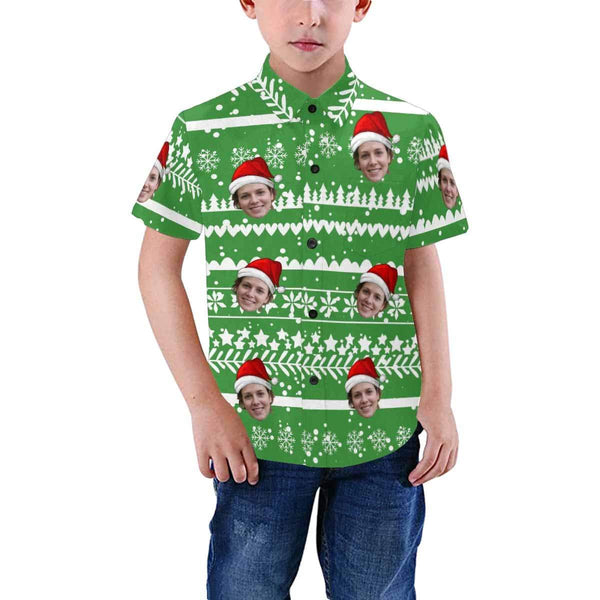 Custom Face Christmas Party Personalise Face Aloha Shirt Gift For Him Face Shirt Create Your Own Shirt Gift