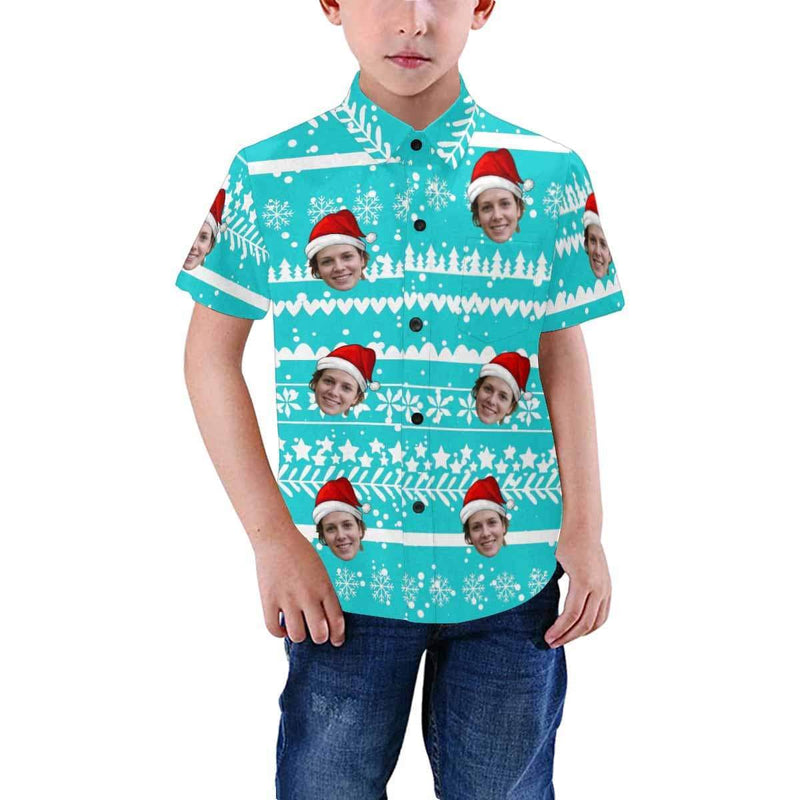 Custom Face Christmas Party Personalise Face Aloha Shirt Gift For Him Face Shirt Create Your Own Shirt Gift