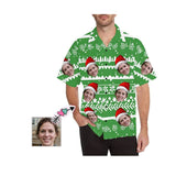 Custom Face Christmas Party Personalise Face Aloha Shirt Gift For Him Face Shirt Create Your Own Shirt Gift