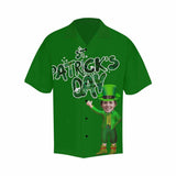 Custom Face Happy St. Patrick's Day Funny Face Aloha Shirt Create Your Design Shirt Birthday Gift for Him