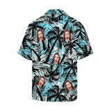 Custom Face Hawaiian Coconut Tree Shirts Casual Men's Summer Shirts Add Your Own Photo Custom Shirt