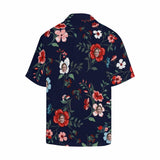 Custom Face Hawaiian Shirt Colorful Flowers Design Your Own Aloha Shirt Gift for Husband/Boyfriend