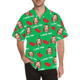 Custom Face Hawaiian Shirt Lover Custom Print Hawaiian Shirt Personalise Face Aloha Shirt Gift For Him