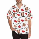 Custom Face Hawaiian Shirt Lover Custom Print Hawaiian Shirt Personalise Face Aloha Shirt Gift For Him