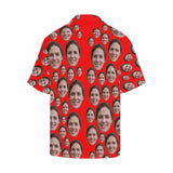 Custom Face Hawaiian Shirt Lover Red Create Your Own Hawaiian Shirt Face on Shirt Birthday Gift for Him