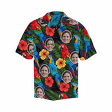 Custom Face Hawaiian Shirt Parrot Colorful Tropical Aloha Shirt Birthday Vacation Party Gift