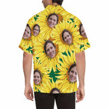 Custom Face Hawaiian Shirt Sunflower Personalized Aloha Shirts Birthday Personalized Hawaiian Shirts Gift for Boyfriend or Husband