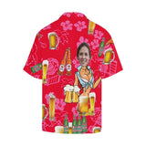 Custom Face Hawaiian Shirts for Boyfriend/Husband Beer Aloha Shirts Gift Personalized Hawaiian Shirts Made for You Face Shirt