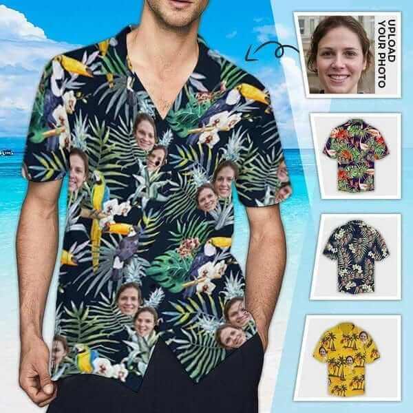 custom face hawaiian shirt