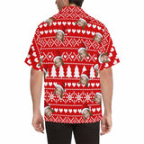 Custom Hawaiian Shirts with Face Snowing Tropical Aloha Shirt Design Your Own Hawaiian Shirt Gift for Him