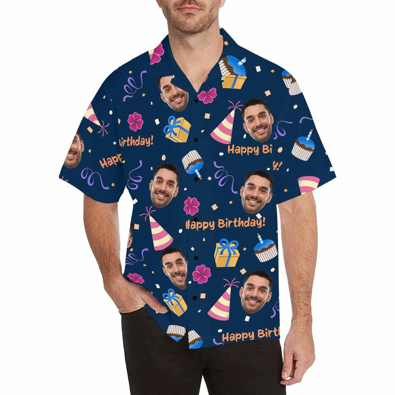 Custom Hawaiian Shirts with Faces on Them Gift Patterns Personalized Photo Face Shirt Aloha Shirt for Him