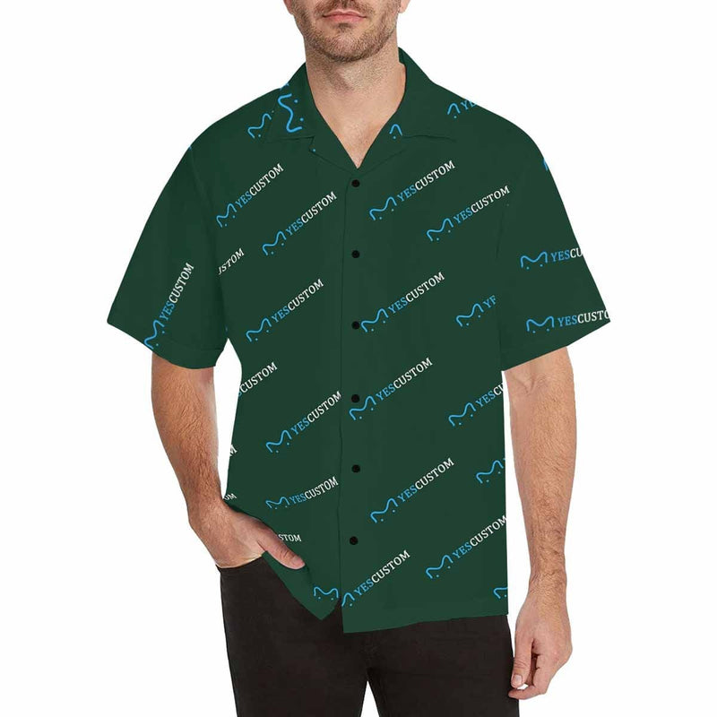 Custom Hawaiian Shirts with Logo Personalized with Your Logo Create Your Own Hawaiian Shirt for Husband or Boyfriend