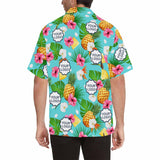 Custom Hawaiian Shirts with Logo Pineapple Theme Create Your Own Hawaiian Shirt Birthday Gift Aloha Shirt