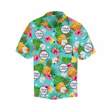 Custom Hawaiian Shirts with Logo Pineapple Theme Create Your Own Hawaiian Shirt Birthday Gift Aloha Shirt