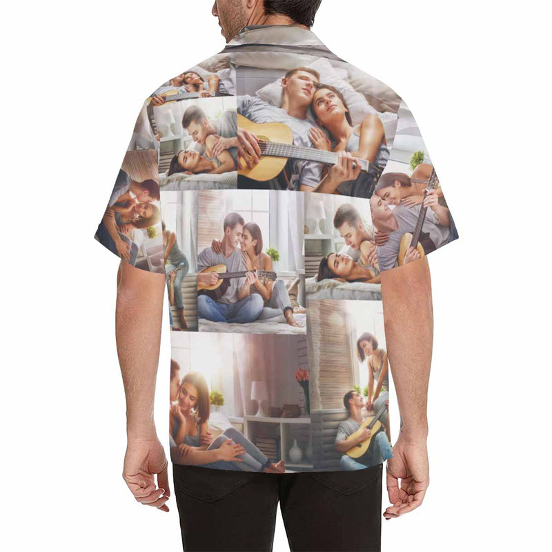 Custom Image Hawaiian Shirt Loving Couple Happiness Birthday Vacation Party Gift Customizable Hawaiian Shirts for Him