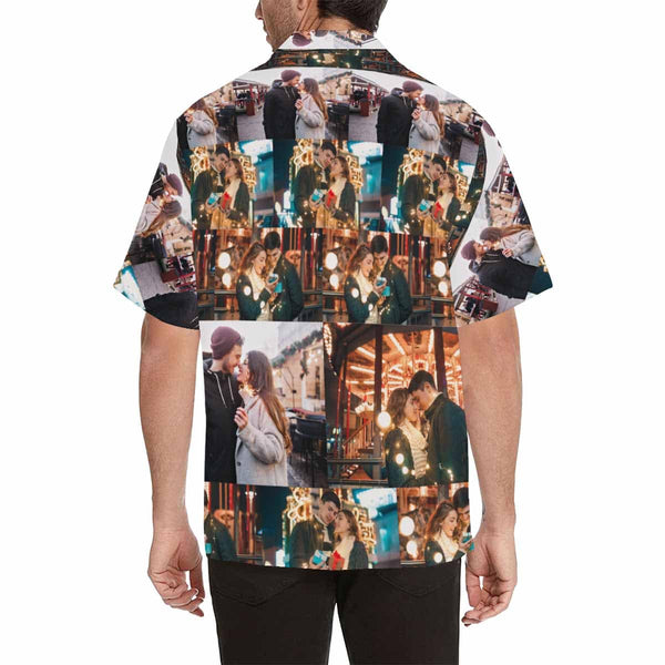 Custom Image Hawaiian Shirt with Photo All Love Photos Custom Print Aloha Shirt Tropical Aloha Shirt for Him