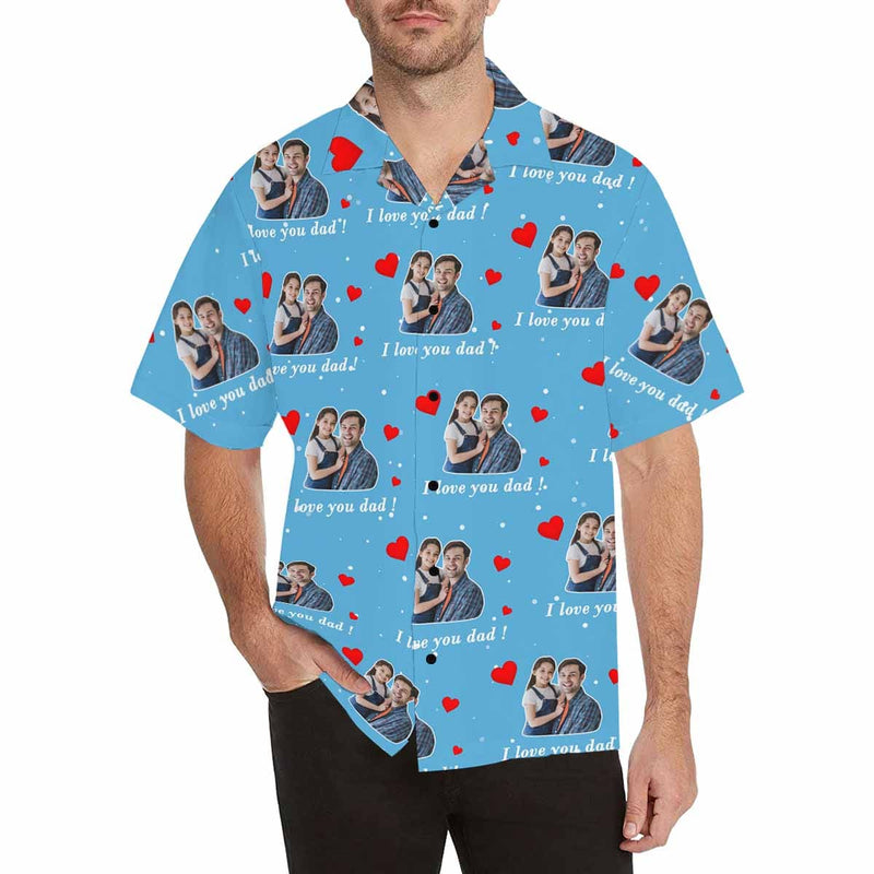 Custom Image Hawaiian Shirt with Photo Dad&Me Design Your Own Hawaiian Shirt for Husband/Boyfriend