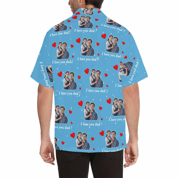 Custom Image Hawaiian Shirt with Photo Dad&Me Design Your Own Hawaiian Shirt for Husband/Boyfriend