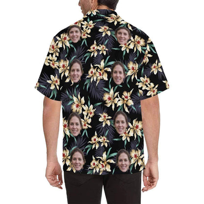 Custom Image Hawaiian Shirt with Photo Lily Flowers Unisex &amp; Teenage Create Your Own Hawaiian Shirt