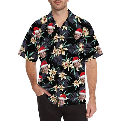 Custom Image Hawaiian Shirt with Photo Lily Flowers Unisex &amp; Teenage Create Your Own Hawaiian Shirt