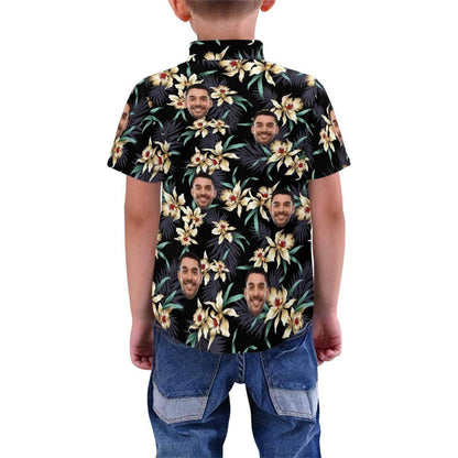 Custom Image Hawaiian Shirt with Photo Lily Flowers Unisex &amp; Teenage Create Your Own Hawaiian Shirt