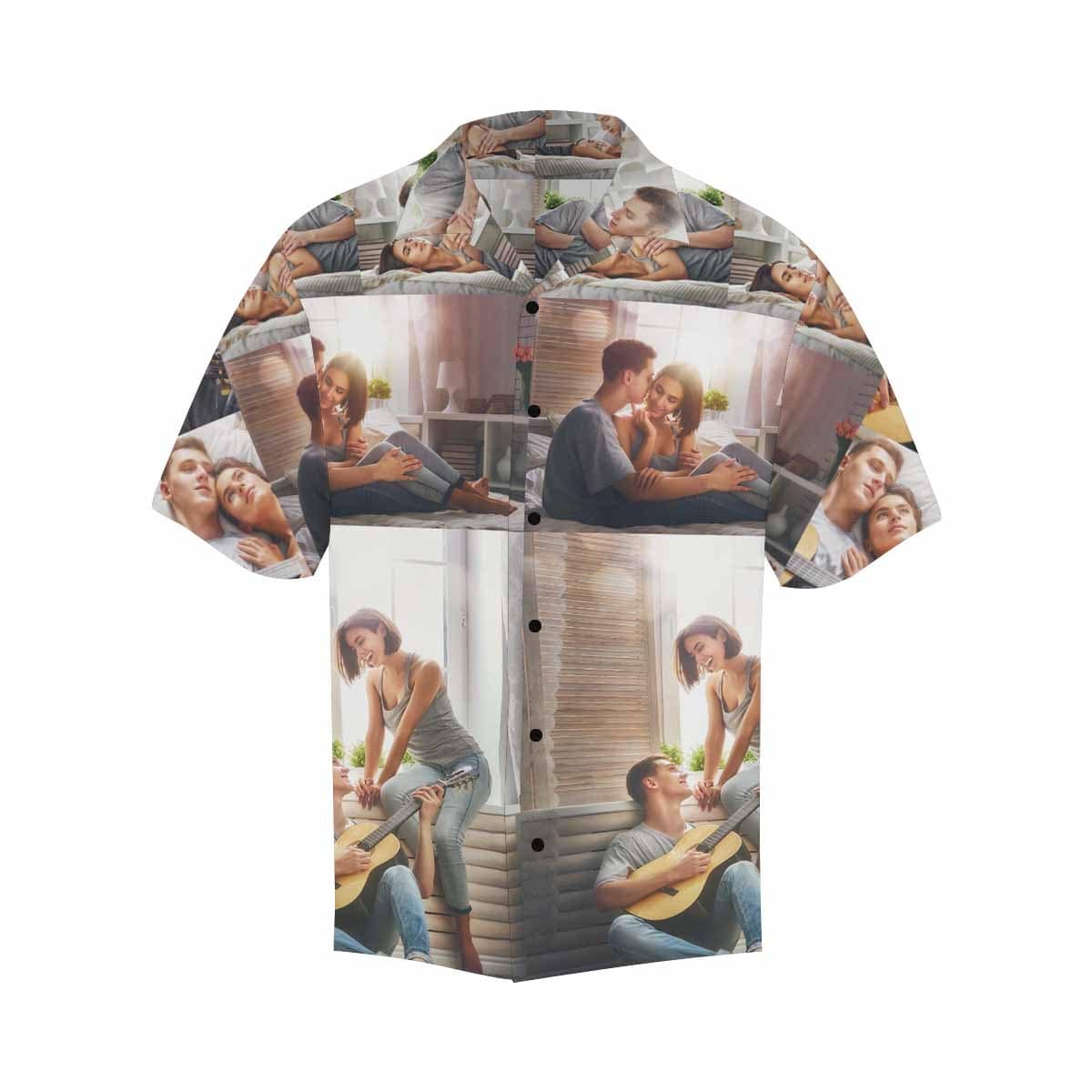 Custom Image Hawaiian Shirt with Photo Personalized Hawaiian Shirts Loving Couple Create Your Own Hawaiian Shirt