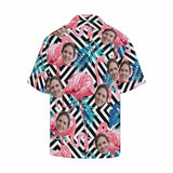 Custom Made Hawaiian Shirts with Faces Pink Flamingo Create Your Own Hawaiian Shirt Customizable Hawaiian Shirts for Him