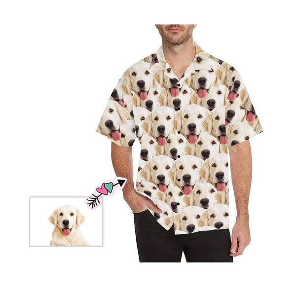 Custom Dog Face Hawaiian Shirt Seamless Dog Create Your Own Shirt for Husband/Boyfriend