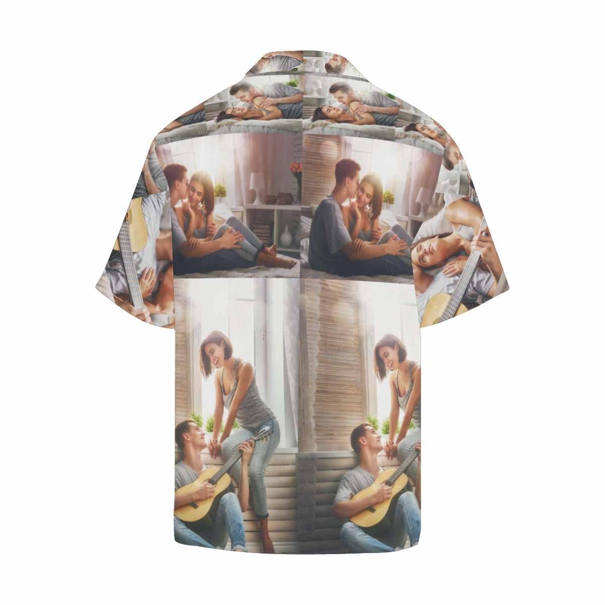 Custom Image Hawaiian Shirt with Photo Personalized Hawaiian Shirts Loving Couple Create Your Own Hawaiian Shirt