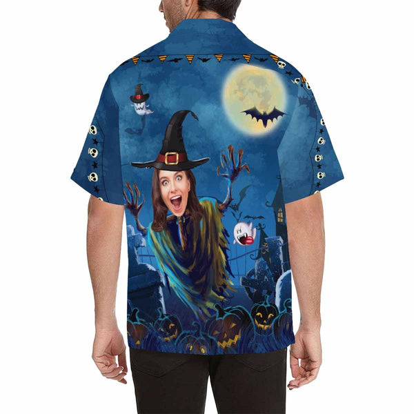 Custom Print Hawaiian Shirt with Face Funny Gift Custom Image Hawaiian Shirt for Husband or Boyfriend