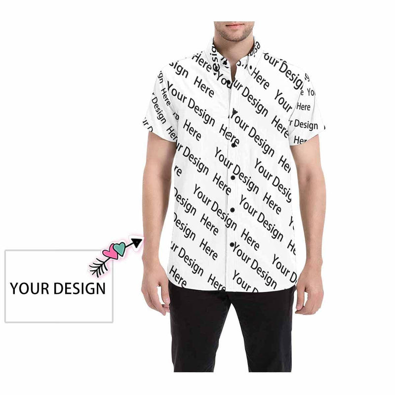 Custom Your Design Here Personalized All Over Print Hawaiian Shirt Made Your Own Design Aloha Shirt Gift for Him