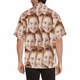 Custom Hawaiian Shirts with Photo Seamless Personalise Girlfriend Aloha Shirt Gift for Boyfriend/Husband