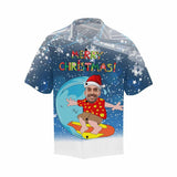 Hawaiian Shirt with Your Face Christmas Surfing Custom Made Hawaiian Shirts Aloha Shirt Gift For Him