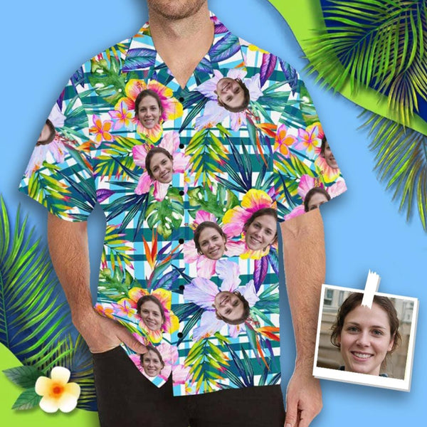 custom hawaiian shirts with face