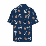 Hawaiian Shirts with Faces on Them Anchor Blue for Boyfriend/Husband Birthday Vacation Party Gift