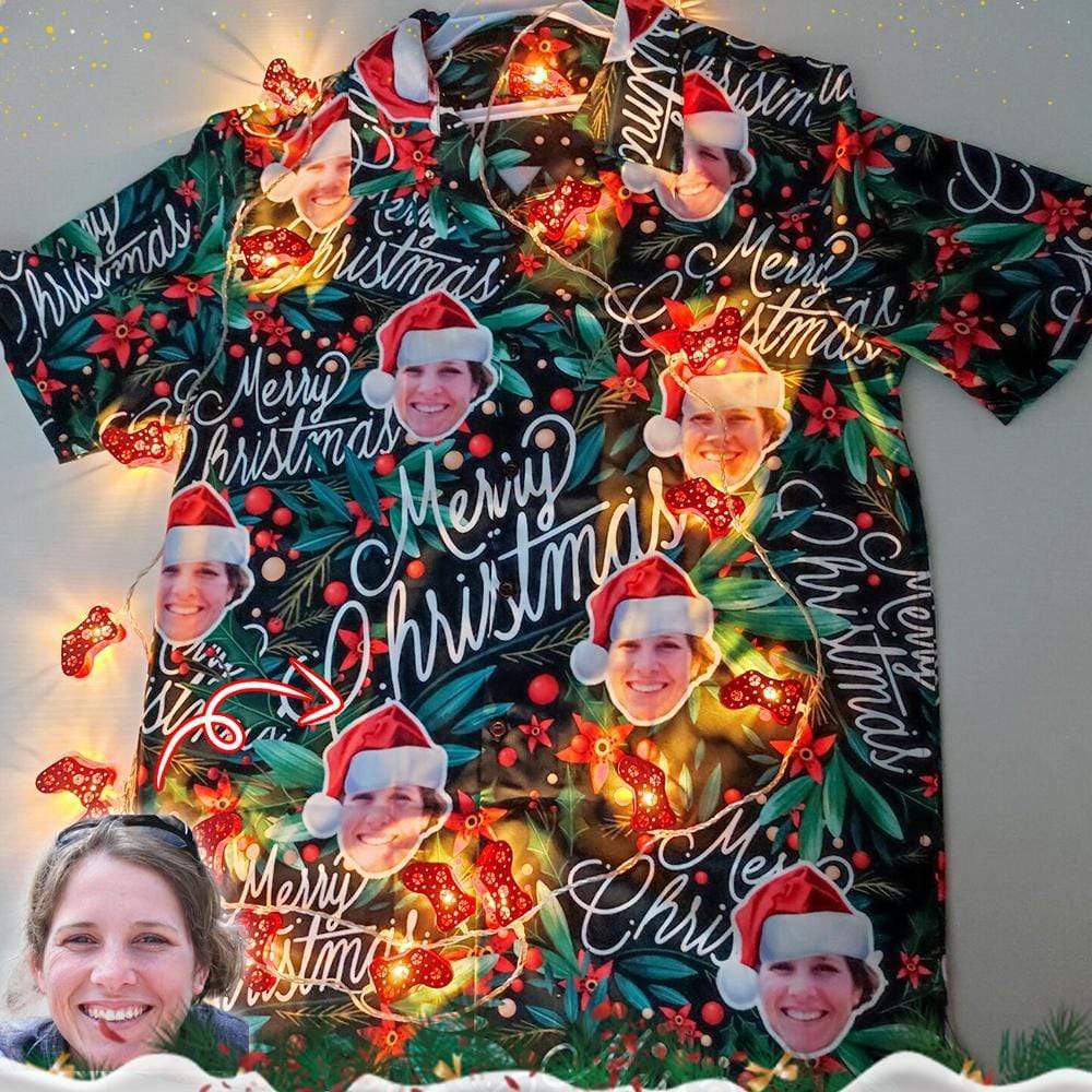 Hawaiian Shirts with Faces on Them Create Your Own Hawaiian Shirt Christmas Unisex &amp; Teenage Hawaiian Shirt