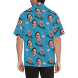 Hawaiian Shirts with Faces on Them Flower Swan Personalised Face Aloha Shirt Gift for Him