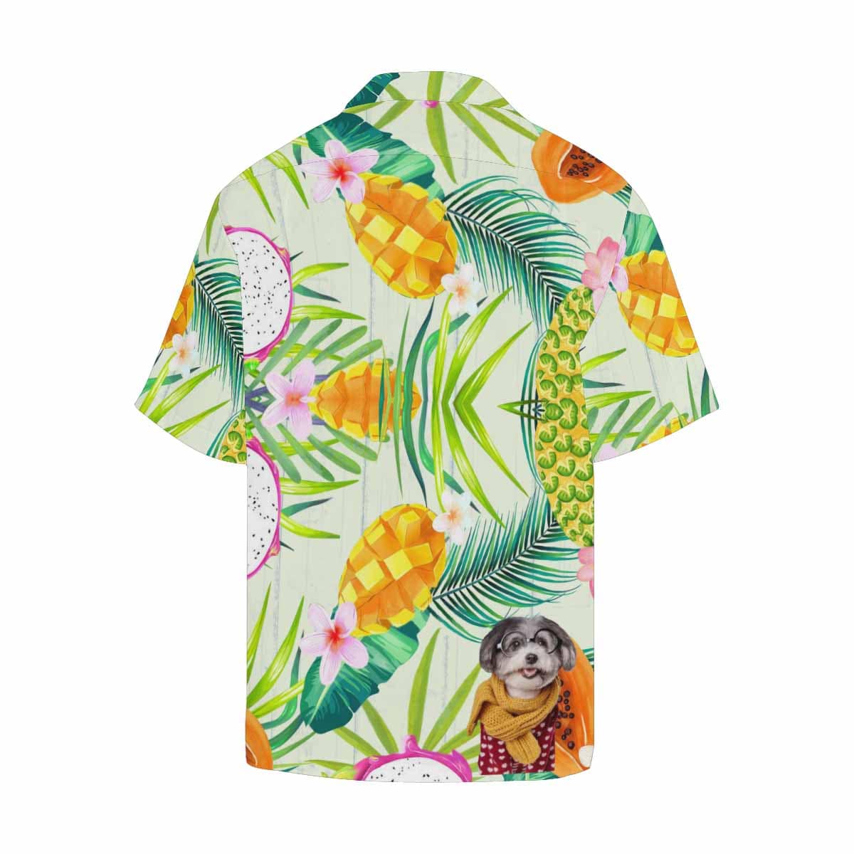 Hawaiian Shirts with Faces on Them Mango Leaves Tropical Aloha Shirt Birthday Vacation Party Gift