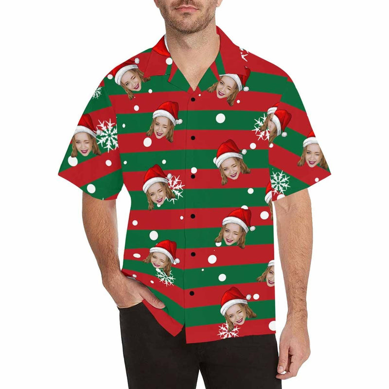 Hawaiian Shirts with Faces on Them Stripe Christmas Face Shirts Create Your Own Hawaiian Shirt for Him