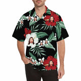 Hawaiian Shirts with Faces on Them White Flowers Custom Made Hawaiian Shirts for Him