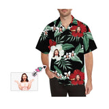 Hawaiian Shirts with Faces on Them White Flowers Custom Made Hawaiian Shirts for Him