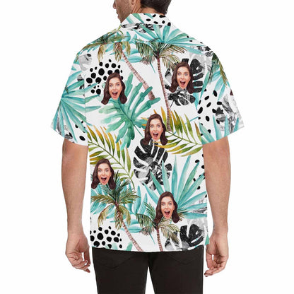 Personalized Coconut Tree Face Hawaiian Shirts Casual Men&