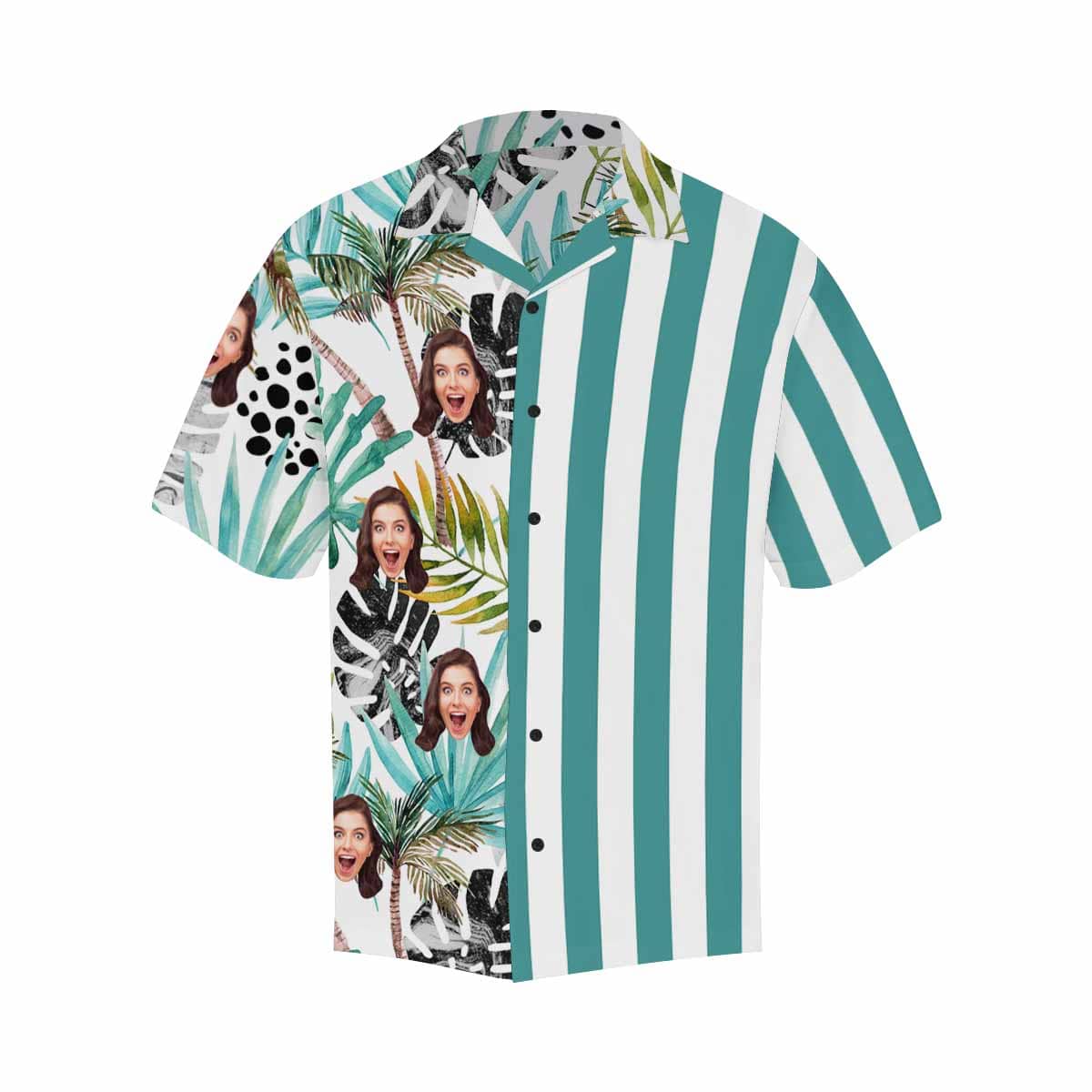 Personalized Coconut Tree Face Hawaiian Shirts Casual Men&